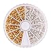 PH PandaHall Wire Guardian, 180 Pcs Brass Wire Guards Wire Cable Protector U Shape Wire Guard Loops Thread Loop Wire Protectors for Earring Bracelet Necklace Pendant DIY Jewelry Making, Golden/Silver