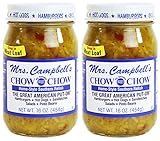 Mrs. Campbell's All Natural Sweet Southern Chow Chow Relish, 16 Oz Glass Jar (Pack of 2)