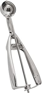 Solula 18/8 Stainless Steel Small Ice Cream Scoop Disher Cookie Scoop Melon Baller