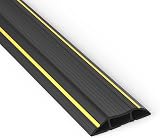 AGPTEK Floor Cord Cover Protector 2m Black 3 Channels Home Office Cable view 2