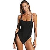 YAKISWIIM Womens Sexy One Piece Bathing Suits Tummy Control Scoop Neck Padded Swimsuit Open Back High Cut Slimming Swimwear
