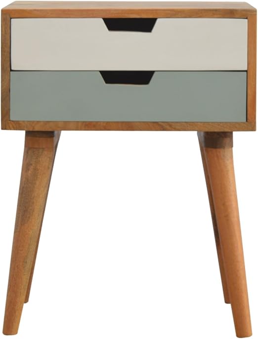 Artisan Meubles Chevet à 2 Tiroirs Bois Peinture Gris 45