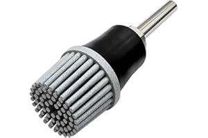 HIEMTE HIEMIE Tools 1Inch Bristle Disc Grit 120# (White) with 1 Inch Shank Attachment Abrasive Coating Removal Disc for Metal