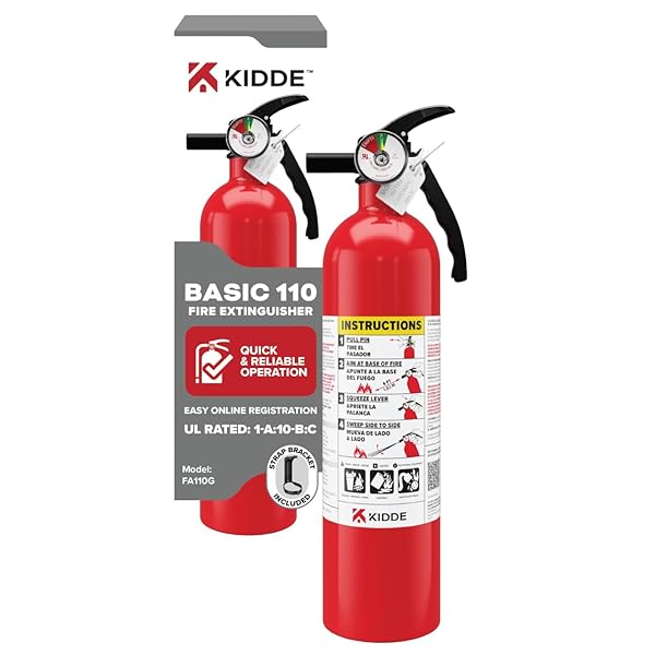 KIDDE, FA110G, MULTI PURPOSE FIRE EXTINGUISHER FOR HOME,...