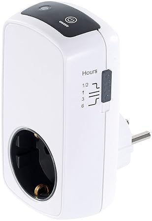 reVolt Countdown Timer Schalter: Steckdose mit Countup- und Countdown-Timer, Kinderschutz, 3.680 Watt (Digitale Zeitschaltuhr