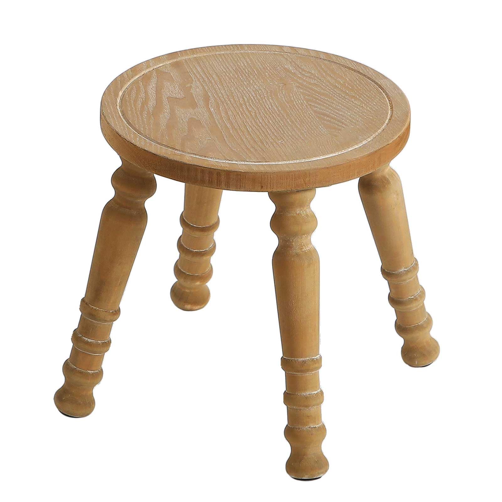 Photo 1 of 100% Solid Wooden Step Stool, Solid Wooden Stool for Adults, Small Wood Plant Stools, Short Stool for Bathroom, Kitchen, Bedroom, Plant Stand