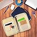 YOUSHARES A4 Documents Bag Portfolio Organizer Holder - Multifunctional Travel Pouch Handy Zippered Case for Notebook, Ipad, Documents and Pens (Blue)
