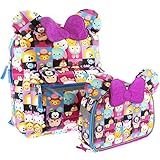 Tsum Tsum 16 inch Backpack and Lunch Box Set (Pink/Multi)