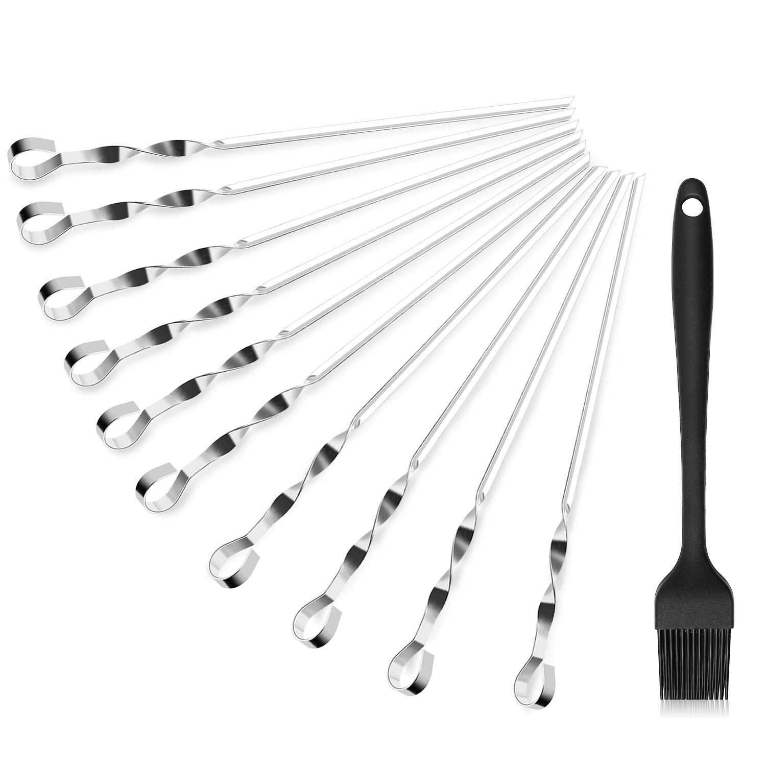 Buy BearMoo Kabob Skewers VShape Metal BBQ Barbecue Skewer 17" Long