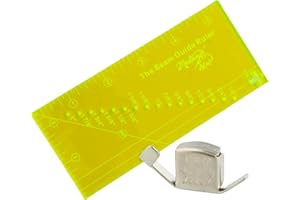 Madam Sew Seam Allowance Ruler & Magnetic Seam Guide for Sewing Machine | Perforated Seam Guide Ruler & Gauge for Perfect 1/8