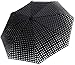 WOOSHINE Windproof Compact Travel Durable umbrella Polka Dot Design,11.2-Inch,8 Ribs,210T Fabric Automatic Open and Close Umbrella