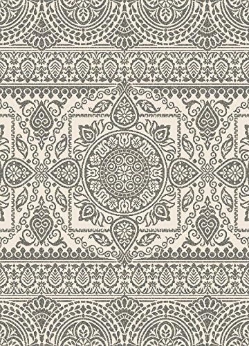 Rug Empire Elegant Aubusson Area Rug, 5'3" W x 7'3" L, Jaqueline Grey