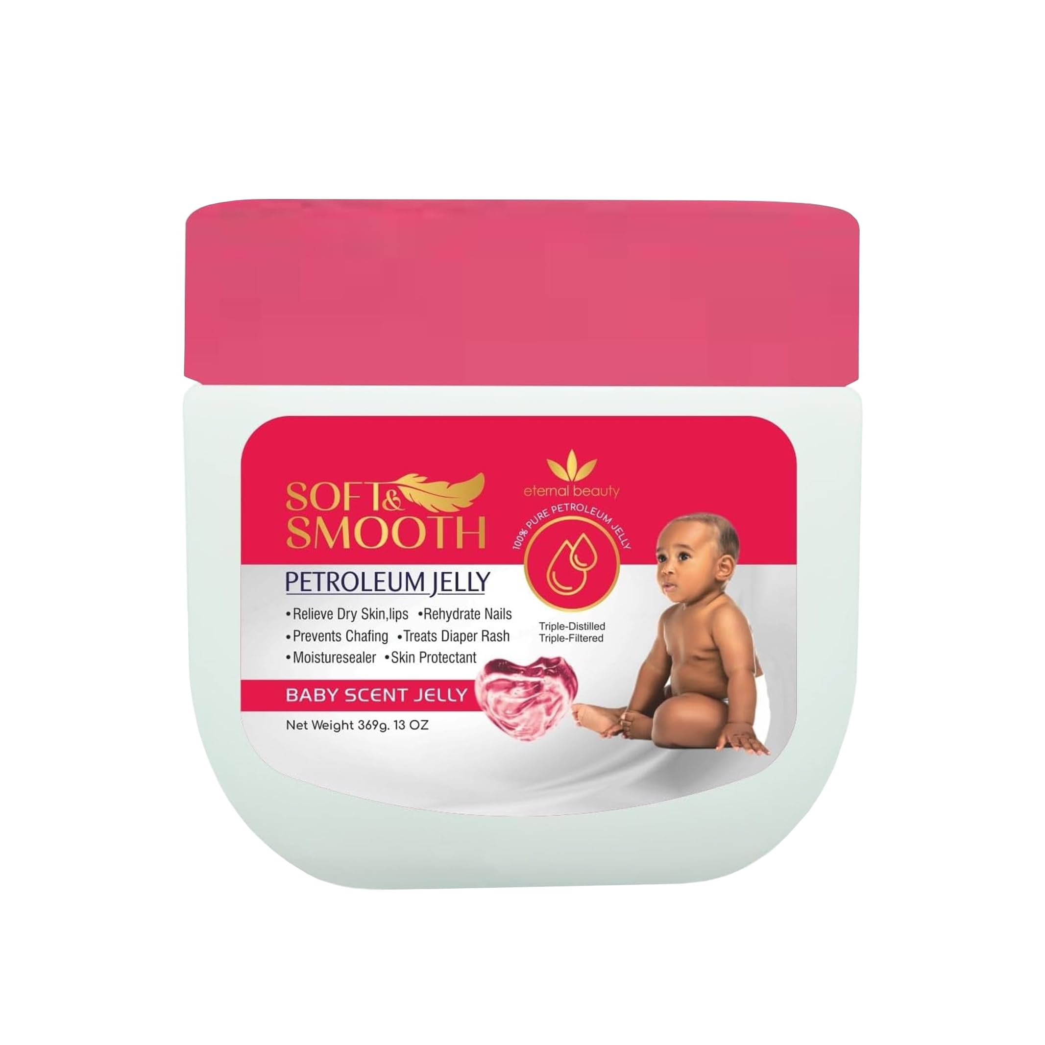 Eternal Beauty Petroleum Jelly for Baby, Soft & Smooth, 369g, Natural, Moisturising, All Skin Types (Baby scent)