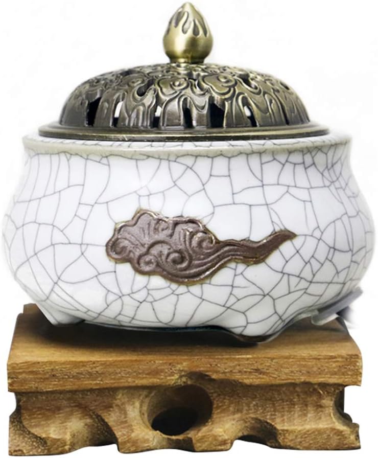 RXBFD Ceramic Electric Incense Burner,Timing Temperature Control Aromatherapy Diffuser,Essential Oil Agarwood Electronic Aroma Furnace,Applicable to a lot of Fragrance Materials