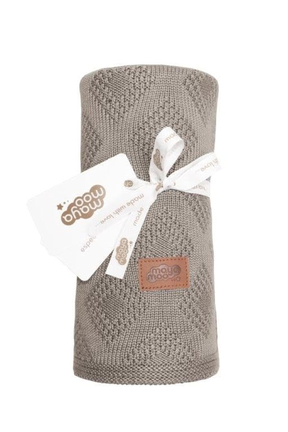 Maya Moo Premium Baby Blanket 100% amboo Blanket for Baby Newborn Girl Boy Girls Boys Ecru Pink Grey Mint Green Beige (Beige)