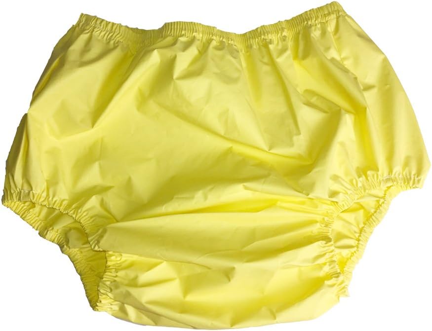 Haian Adult Incontinence Pull-on Plastic Pants (Small, Yellow)