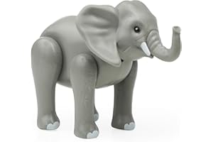 BEVERLY HILLS DOLL COLLECTION Elephant Figurine Toy, Large Safari Animal Figurines, Realistic Zoo Animal Toys for Toddlers 3-5, Toy Elephant Plastic Figure, Wild Animal Figure, Toy Safari Animal Playset for Kids