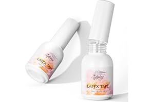 GELLAKTIK Liquid Latex for Nails 2 Pack, 15ml Fast Drying Peel Off Cuticle Guard, Nail Polish Barrier Protector for Nail Art DIY Manicure