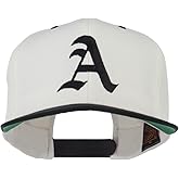 e4Hats.com Large Old English A Embroidered Flat Bill Cap