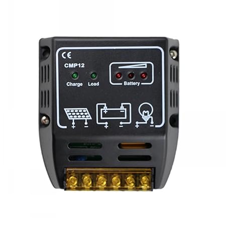 elegantstunning Household Solar Charge Controller 10A 12V/24V Voltage Monitoring Solar Regulator for Solar Panel Battery