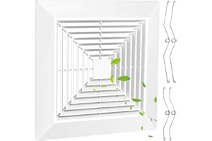 HSSHSYA 13 * 13IN Bathroom Exhaust Fan Cover with Springs Replacement Parts,ABS Plastic Square Ceiling Laminar Air Flow Air C