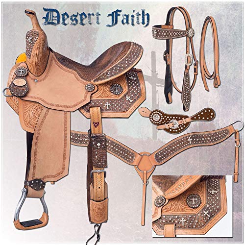 Silver Royal Desert Faith Saddle Package 16in BRN