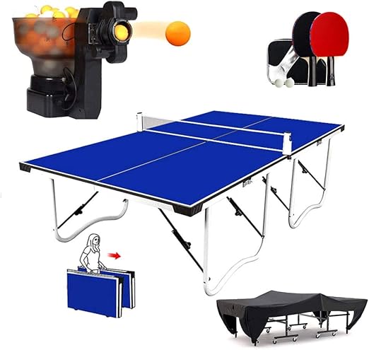 Amazon Co Jp 自動卓球ボールロボットマシン ラケットやテーブルカバーと卓球台 屋内 屋外の卓上卓球ゲーム トレーニングのための卓球セット ホーム キッチン