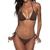Women Two Piece Swimsuit Sexy Swimwear Halter String Triangle Bikini Sets