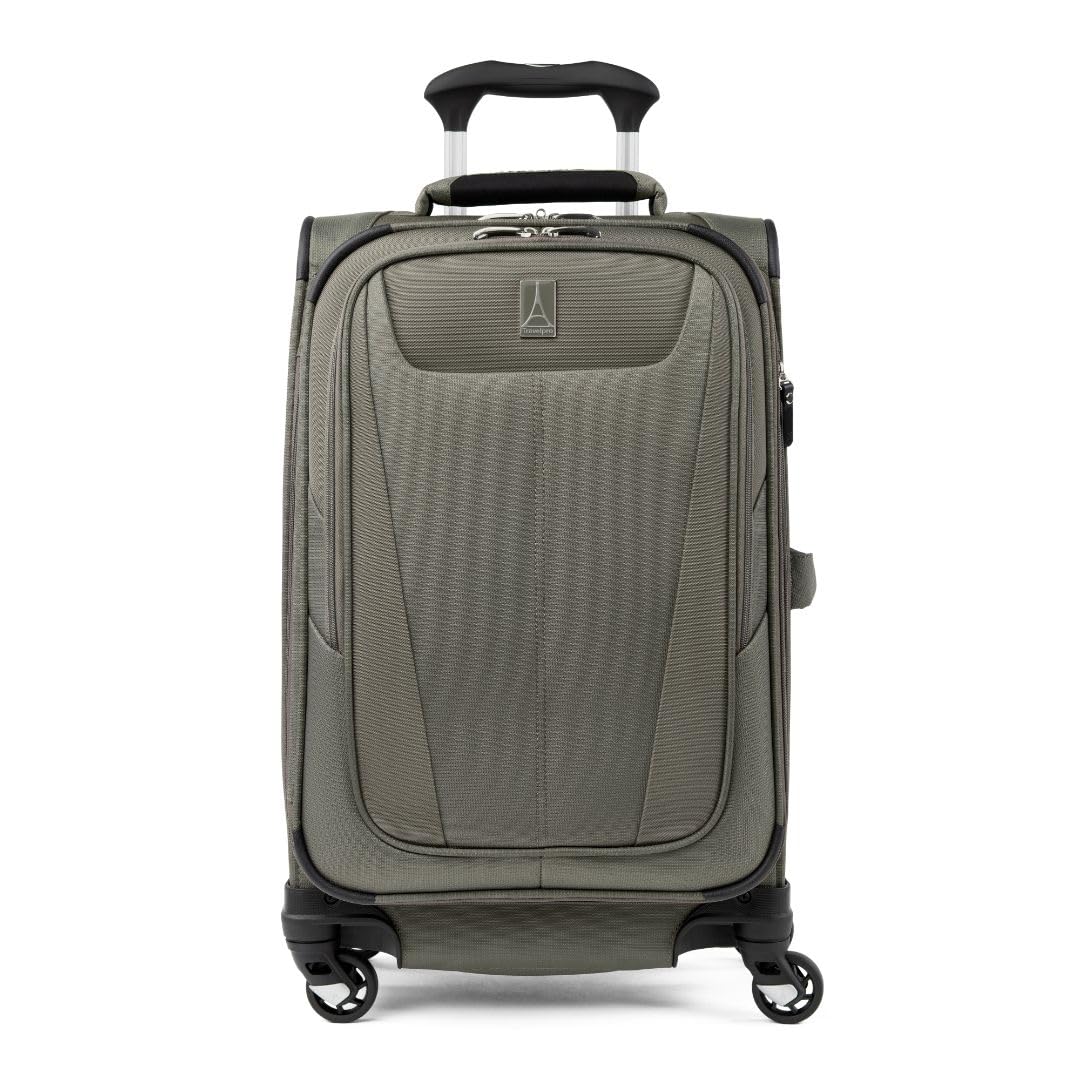 Photo 1 of Travelpro Maxlite 5 Softside Expandable Carry on Luggage with 4 Spinner Wheels, Lightweight Suitcase, Men and Women, Slate Green, Carry On 21-Inch