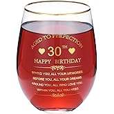 Calltoge Inspirational 30th Birthday Gifts for Women Men 15oz Wine Tumbler Red Wine Glass Cup Behind You All Your Memories Before You All Your Dreams 1996 30 Years Old Birthday Present (30th)