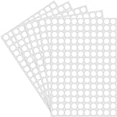 Starboling Dot Stickers - 3/8 Inch White Circle Labels, 3000pcs Self-Adhesive Writable Color Coding Round Labels for Office, Classroom, Garage Sale