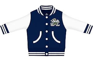 Creative Knitwear College Baby Varsity Jacket Lightweight - Team Logo, Multiple Colors, Unisex, (0 Months - 4T)