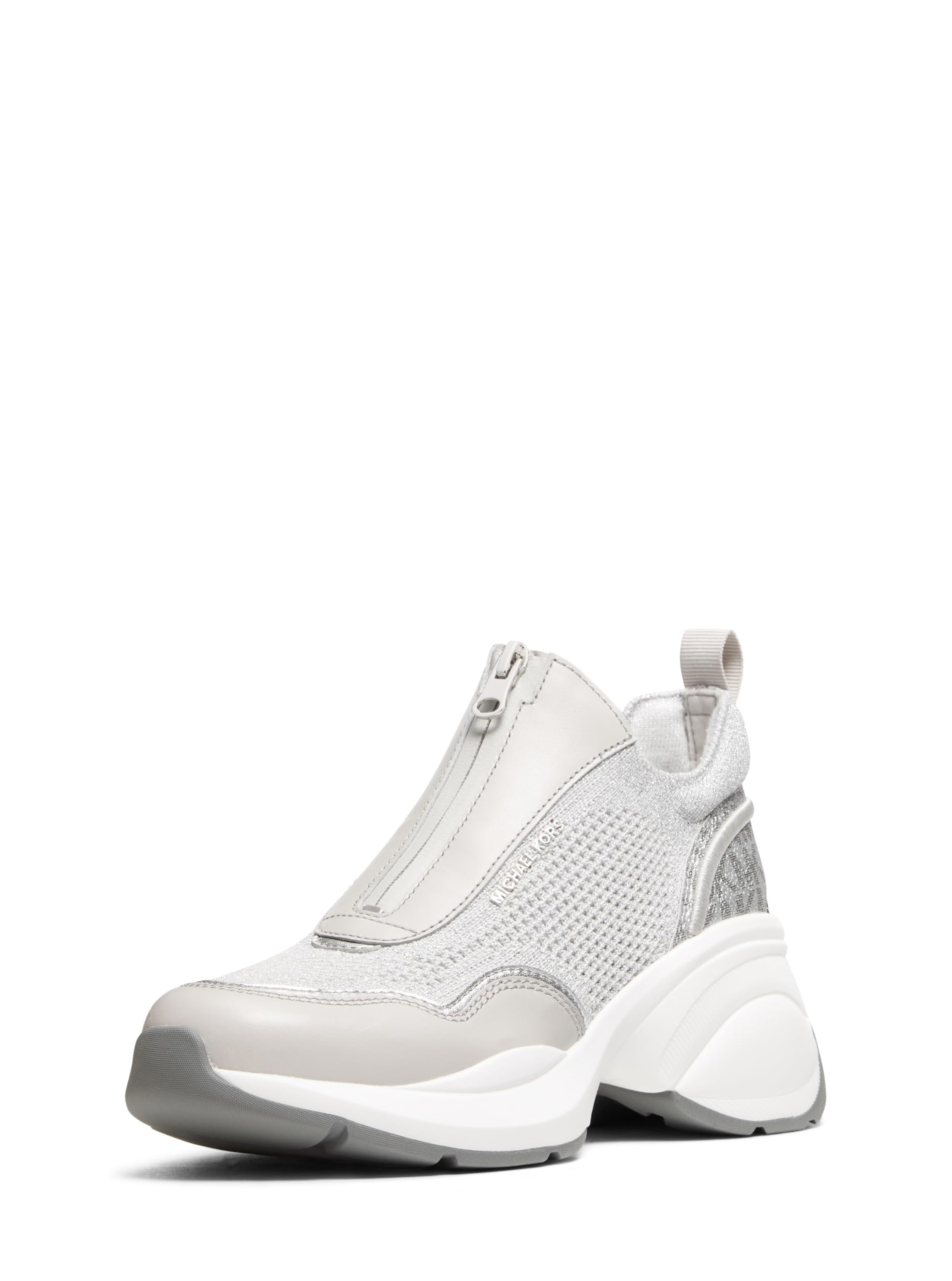 Michael Kors Women’s Zuma Slip On Trainer, Silver, 5.5