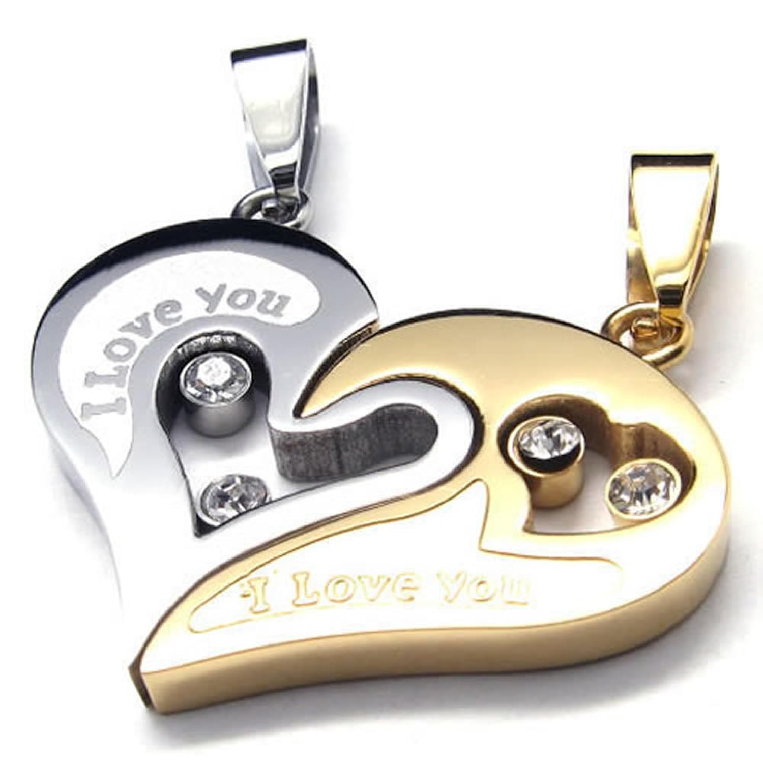 KONOV Joyería pcs Collar Amistad con Colgante de Hombre Mujer cm 