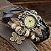Yunanwa 6 Pack Womens Ladies Girls Vintage Retro Butterfly Pendant Bracelet Wrist Watches