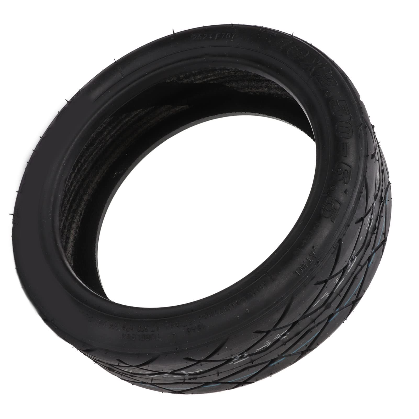 10x2.50‑6.5 Tubeless Tire, 10x2.50‑6.5 Vacuum Tire Good Sealing Performance Groove Design for Electric Scooter