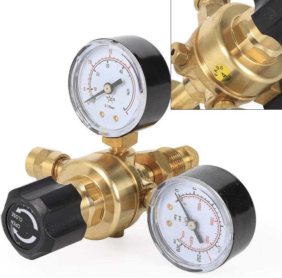 Aron CO2 Flow Meter Regulator Gauge Gas CGA580 Welder Brass regulator body Welding Gas Meter MIG
