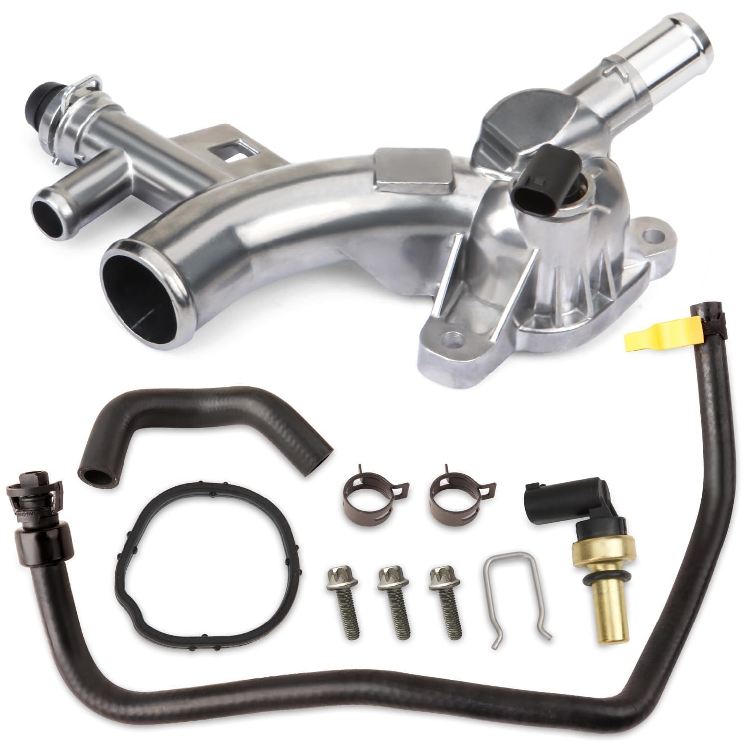 Photo 1 of MITZONE Upgraded Aluminum Coolant Housing Compatible with 2011-2020 Chevrolet Cruze Sonic Trax Volt Buick Encore 1.4L with Inlet Hose and Oil Cooler Hose Replace 25193922 902-846