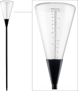 Regenmesser mit Erdspieß für den Garten – Niederschlagsmesser zum Ablesen der Regenmenge – robust und dekorativ