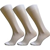 Aiehyeen 3 Pairs Mens Sheer Socks OTC Men Silk Ultra Thin Dress Sock Nylon Daily Casual Stockings Work Sox Wear