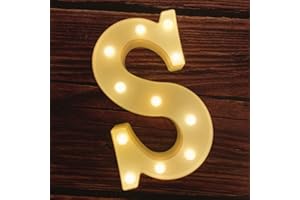 MUMUXI Marquee Light Up Letters | Large Light Up Numbers | Battery Powered and Bright with Every Letter of The Alphabet | for Wedding, Birthday, Party, Celebration, Christmas or Home Decoration (S)