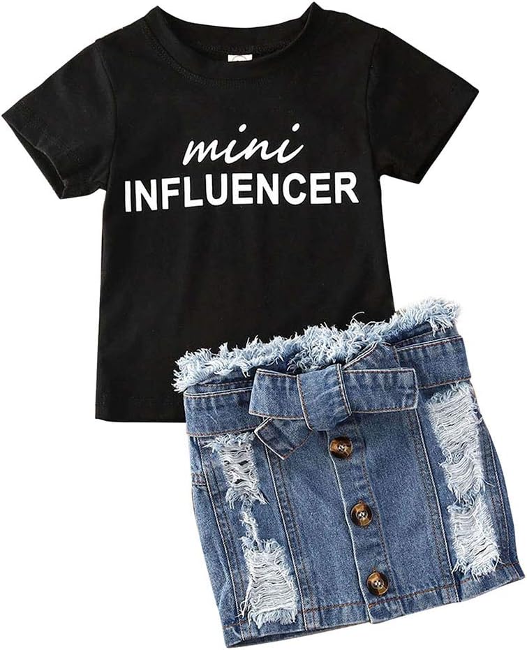 Toddler Girls Christmas Skirt Clothes Red Plaid Tops T Shirt+Mini Skirt Dress Outfits Costume