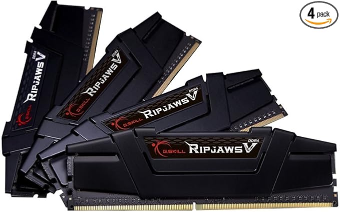 G Skill 32gb Ddr4 Pc4 25600 3200mhz Ripjaws V Intel Z170 X99 Cl16 Quad Channel Kit 4x8gb At Amazon Com