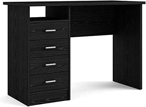 black desk with drawers