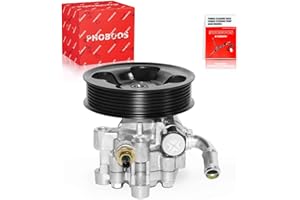 PHOBOOS Power Steering Pump Compatible with Lexus ES350 2007-2012, Toyota Avalon 2005-2012/Camry 2007-2011, V6 3.5L, with Outlet & Pulley, Smooth Steering, Low Noise, High Durability, Ref. 21-5498