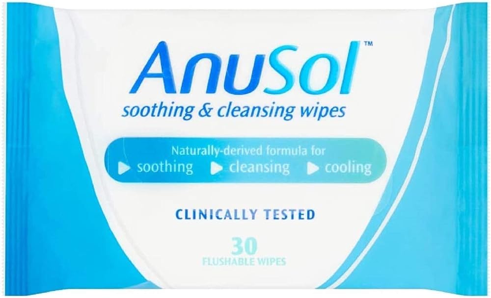 ANUSOL WIPES 30S Pack of 6 - Soothing Cleansing Wipes Witch Hazel Aloe