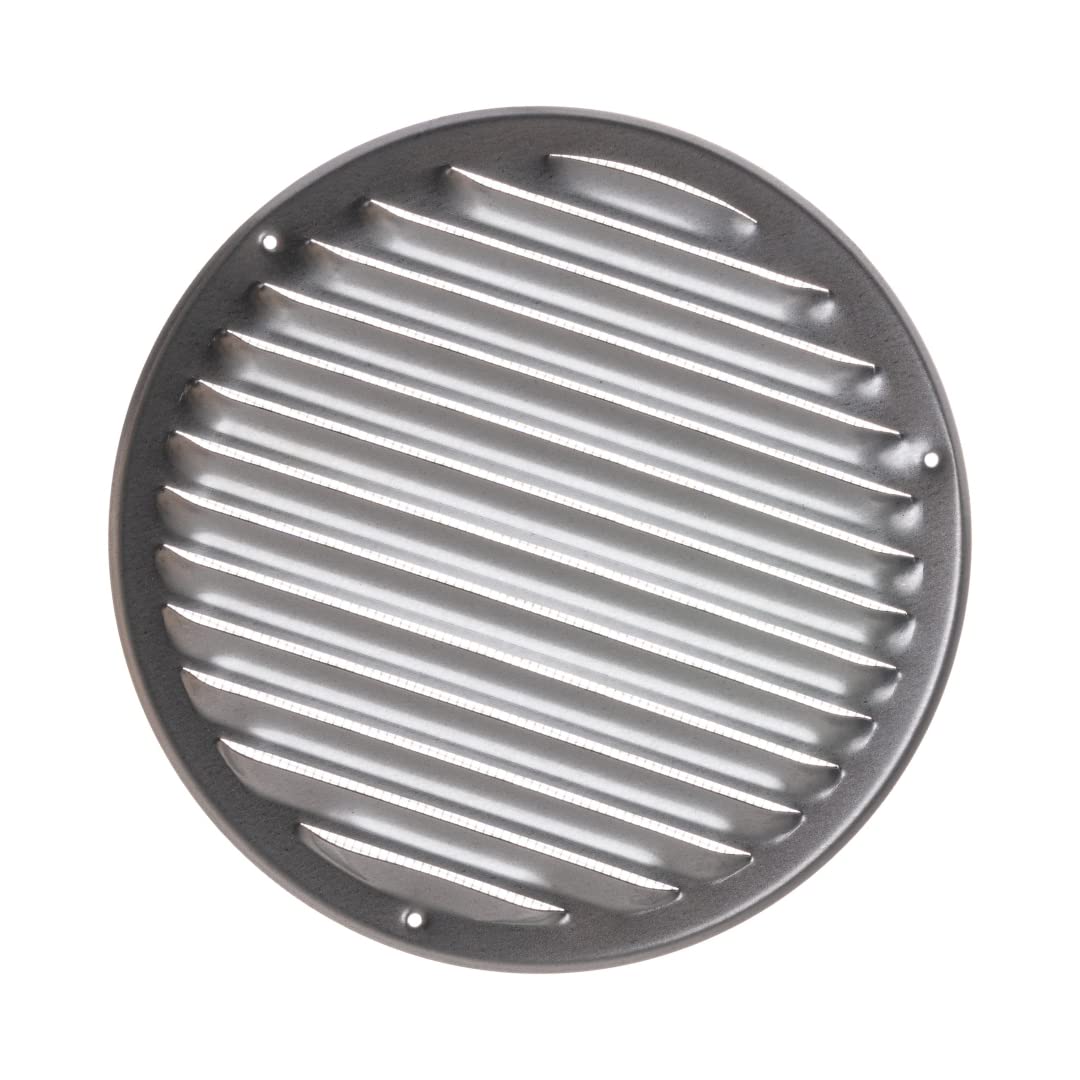Ø 200mm / 8" inch Galvanised Round Metal Air Vent Grille Cover with Insect Mesh - Ventilation Cover