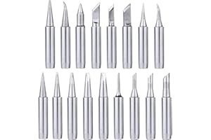 Mesee 17Pcs Soldering Iron Tips Kit 900M Lead-Free Solder Iron Tip Welding Replacement Accessories for Hakko, Radio Shack, TENMA, ATTEN, Quick, Aoyue, Yihua Solder Station