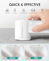 HOMEASY Fabric Shaver Portable Lint Remover 2 Speed 6-Leaf Blades White view 2