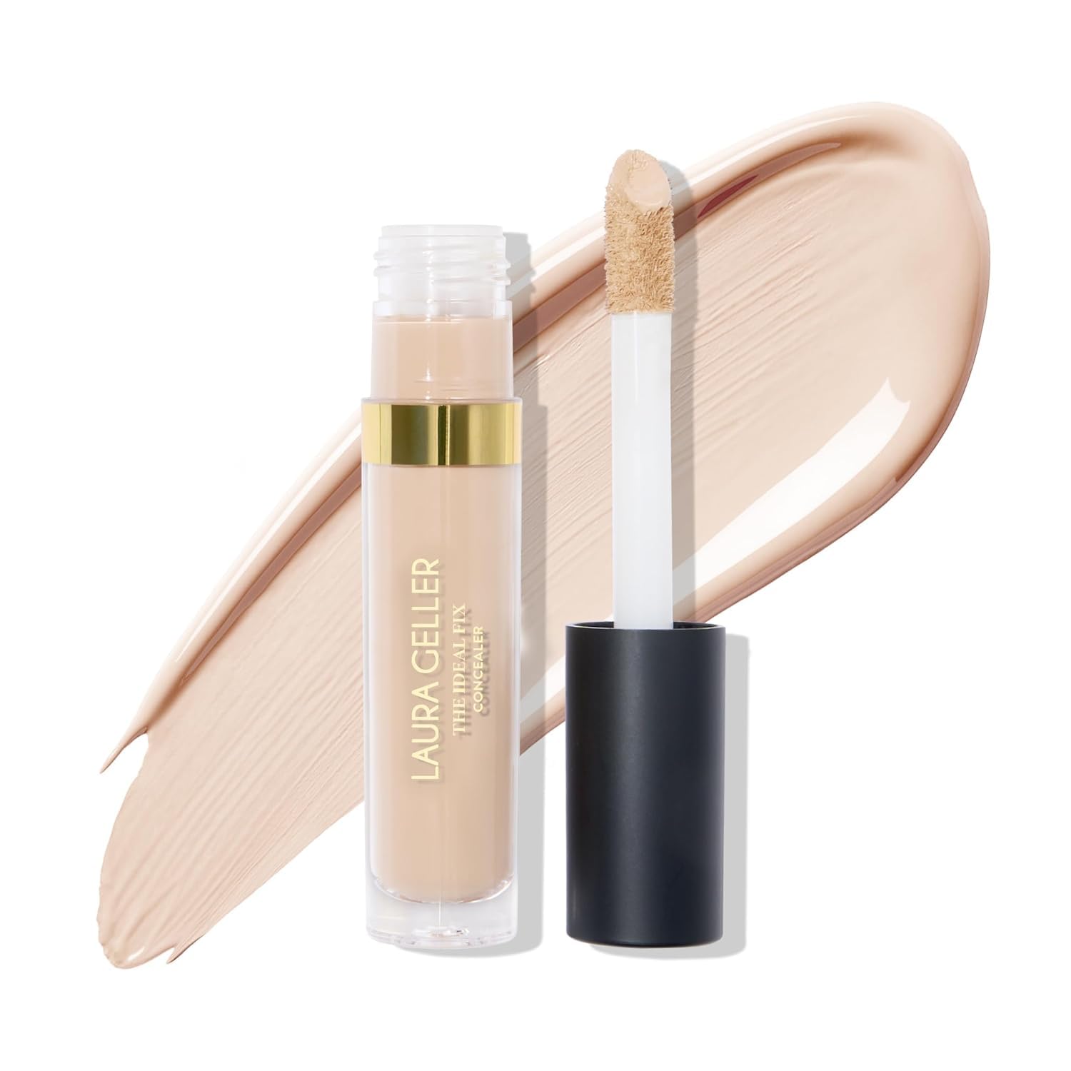 LAURA GELLER NEW YORK The Ideal Fix Concealer - Porcelain - Buildable Medium to Full Coverage Liquid Concealer - Covers Under Eye Dark Circles & Blemishes - Long-Lasting — image 1